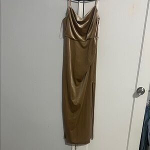 ASOS Strapless Gold Dress